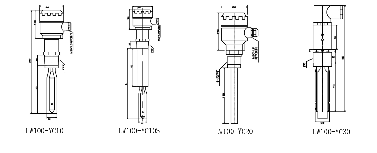 lW100-YC產品尺寸