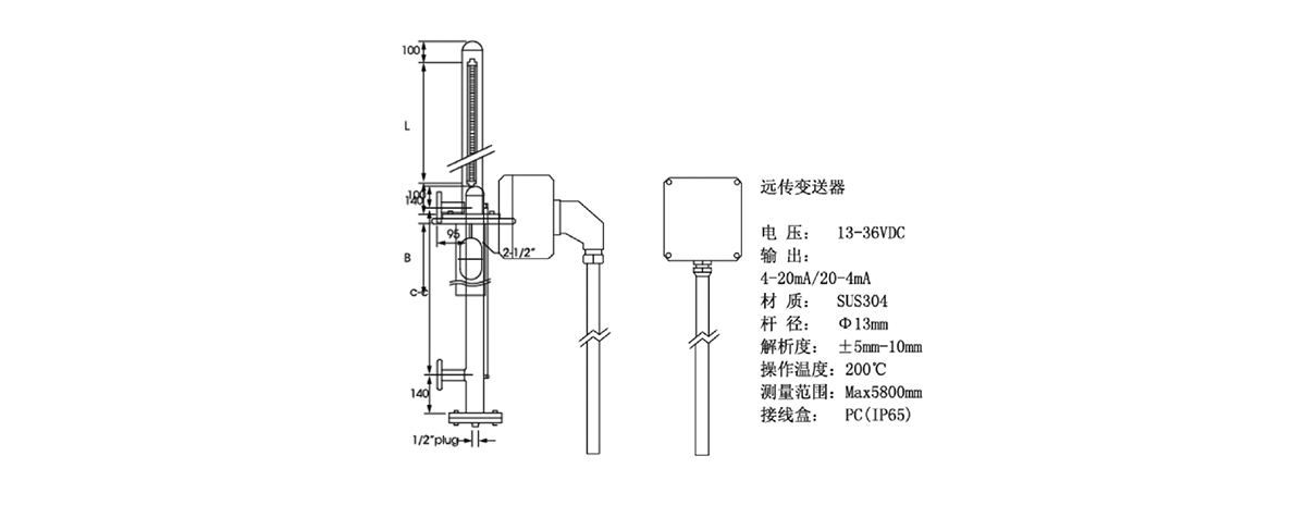 YW100-CFB產品尺寸